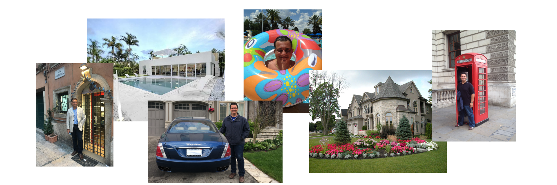 Photos of Van's vacations, homes and cars